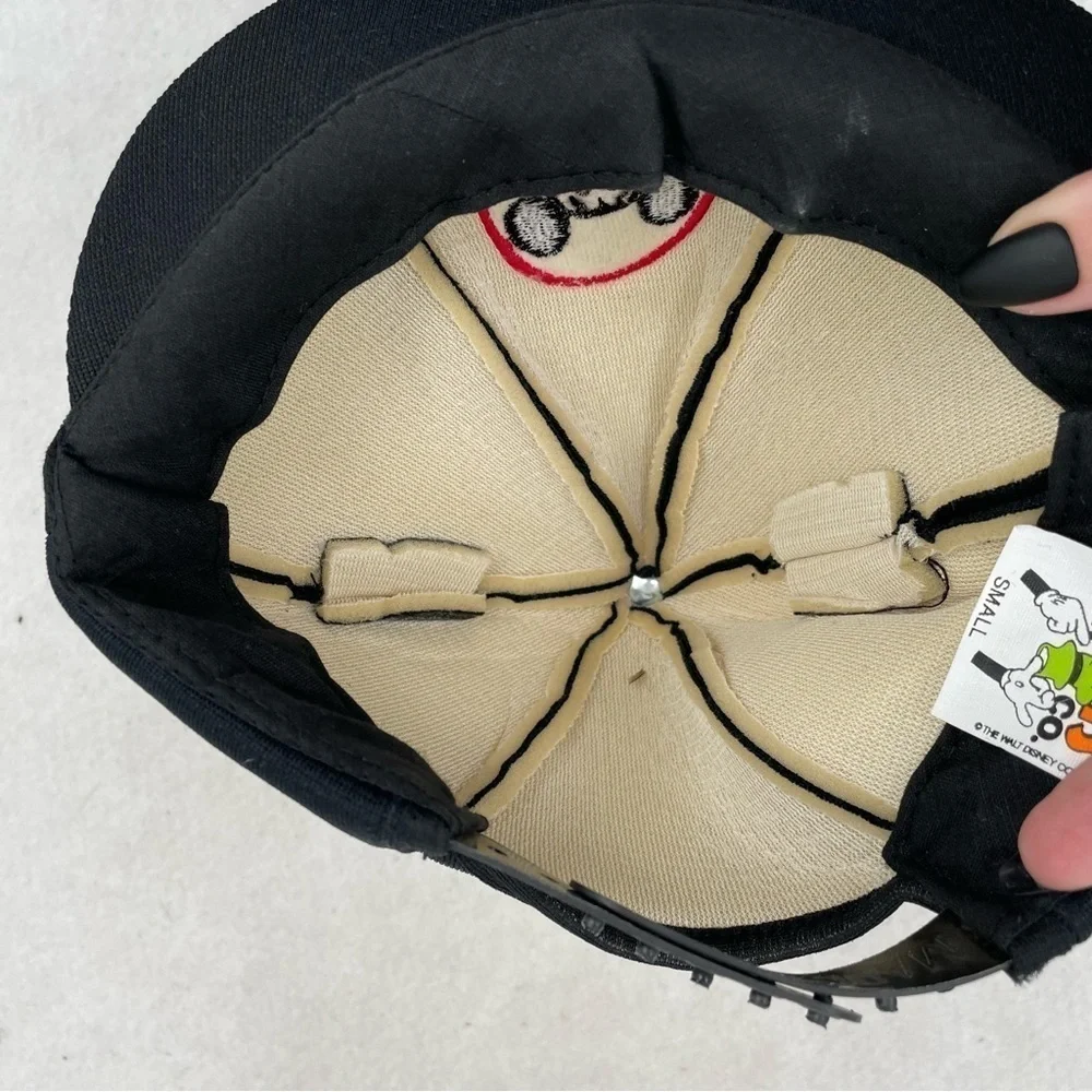 DISNEY Goofys Hat Co. Vintage Snap Back Black Hat with Mickey Mouse Ears Small - Picture 5 of 8